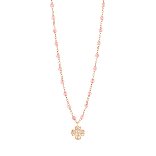 Gigi Clozeau - Lucky Clover Classic Gigi Rosée diamond necklace, Rose Gold, 16.5