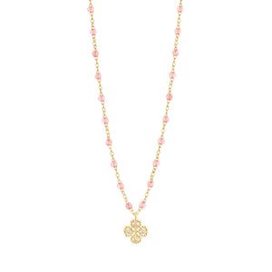 Gigi Clozeau - Lucky Clover Classic Gigi Rosée diamond necklace, Yellow Gold, 16.5"