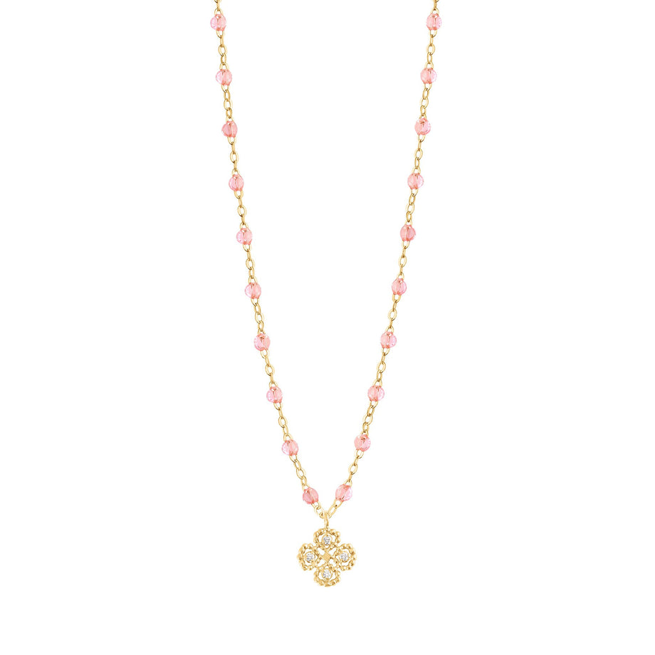 Gigi Clozeau - Lucky Clover Classic Gigi Rosée diamond necklace, Yellow Gold, 16.5