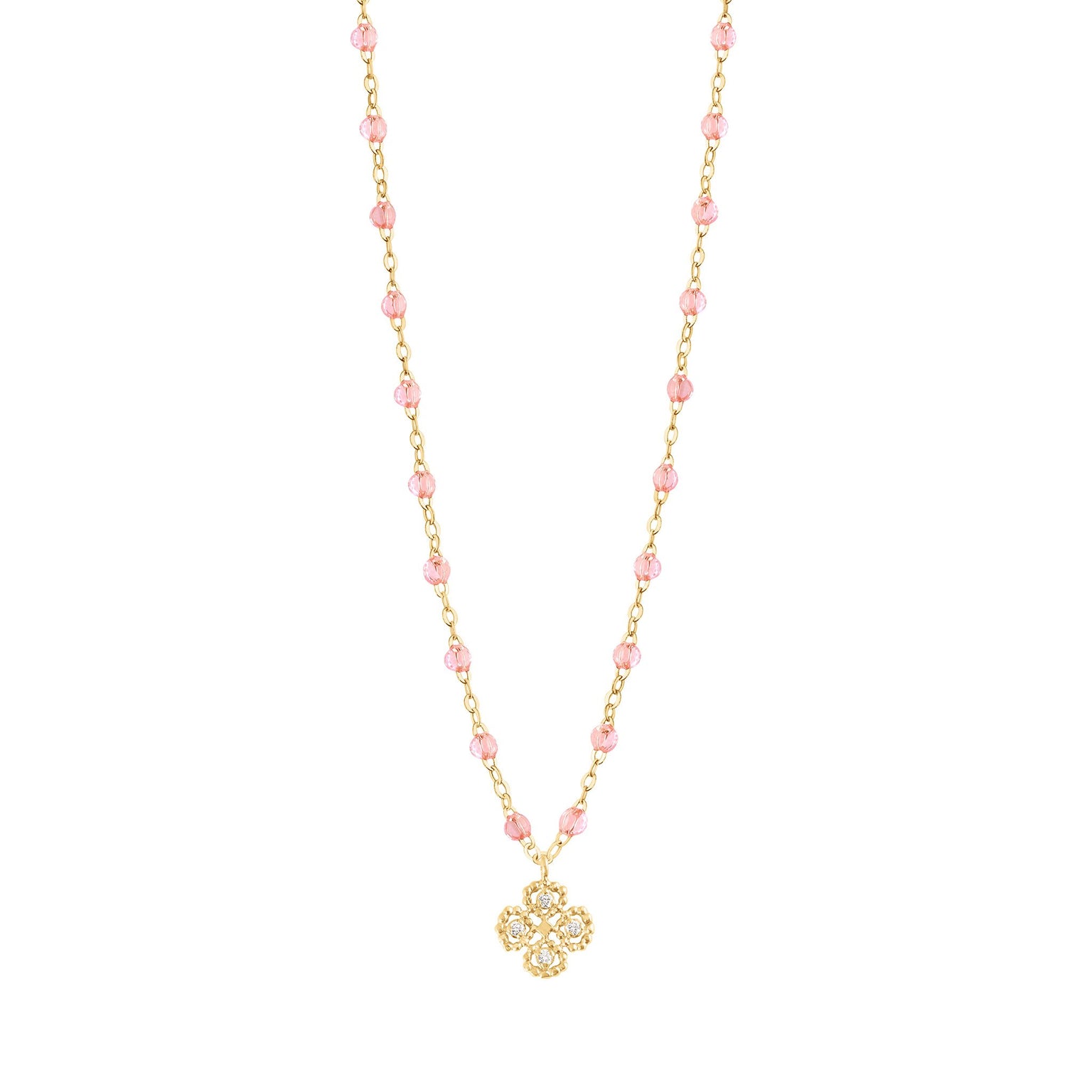 Lucky Clover Classic Gigi Rosée diamond necklace, Yellow Gold, 16.5 ...