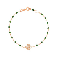 Gigi Clozeau - Lucky Clover Classic Gigi Scarab diamond Bracelet, Rose Gold, 6.7"