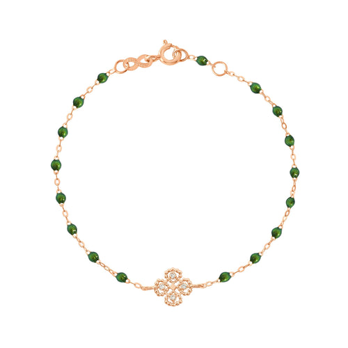 Gigi Clozeau - Lucky Clover Classic Gigi Scarab diamond Bracelet, Rose Gold, 6.7