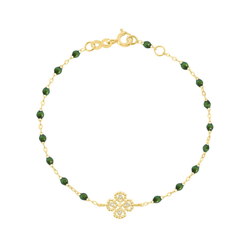 Gigi Clozeau - Lucky Clover Classic Gigi Scarab diamond Bracelet, Yellow Gold, 6.7