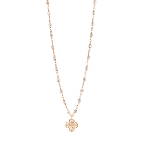 Gigi Clozeau - Lucky Clover Classic Gigi Sparkle diamond necklace, Rose Gold, 16.5