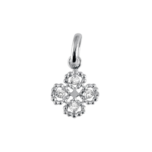 Gigi Clozeau - Lucky Clover diamond pendant, White Gold
