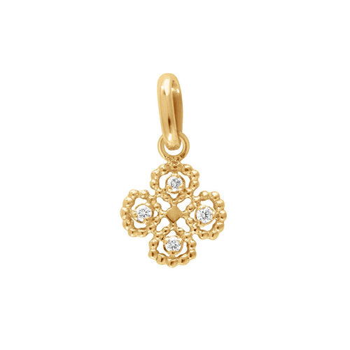 Gigi Clozeau - Lucky Clover diamond pendant, Yellow Gold
