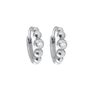 Gigi Clozeau - Lucky Diamond Hoops, White Gold
