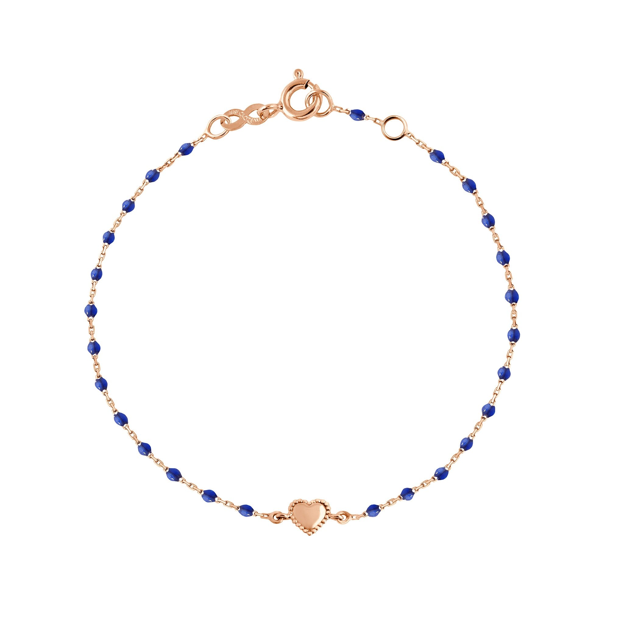 Gigi Clozeau - Lucky Heart Mini Gigi Lapis bracelet, Rose Gold, 6.7"