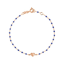 Gigi Clozeau - Lucky Heart Mini Gigi Lapis bracelet, Rose Gold, 6.7"