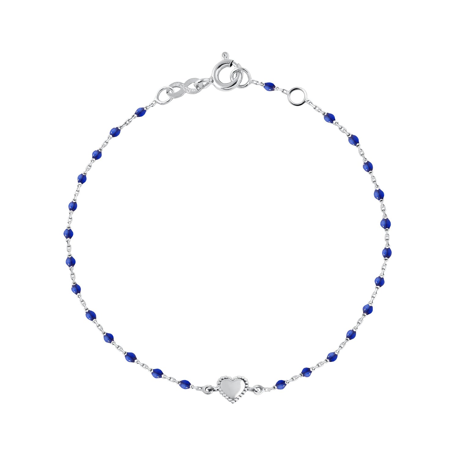 Gigi Clozeau - Lucky Heart Mini Gigi Lapis bracelet, White Gold, 6.7"