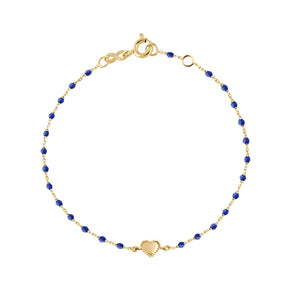 Gigi Clozeau - Lucky Heart Mini Gigi Lapis bracelet, Yellow Gold, 6.7"