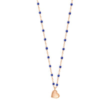 Gigi Clozeau - Lucky Heart Mini Gigi Lapis necklace, Rose Gold, 15.7"