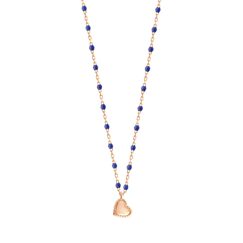 Gigi Clozeau - Lucky Heart Mini Gigi Lapis necklace, Rose Gold, 15.7
