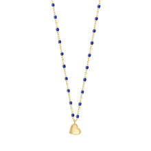 Gigi Clozeau - Lucky Heart Mini Gigi Lapis necklace, Yellow Gold, 15.7"