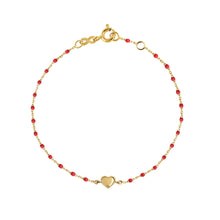 Gigi Clozeau - Lucky Heart Mini Gigi Poppy bracelet, Yellow Gold, 6.7"