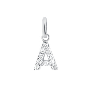 Gigi Clozeau - Lucky Letter A Diamond Pendant, White Gold