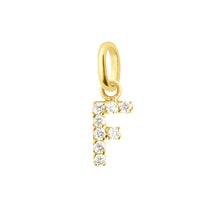 Gigi Clozeau - Lucky Letter F Diamond Pendant, Yellow Gold