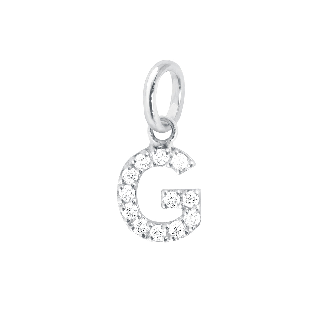 Gigi Clozeau - Lucky Letter G Diamond Pendant, White Gold