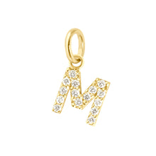 Gigi Clozeau - Lucky Letter M Diamond Pendant, Yellow Gold