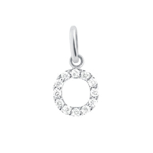 Gigi Clozeau - Lucky Letter O Diamond Pendant, White Gold