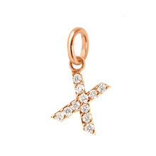 Gigi Clozeau - Lucky Letter X Diamond Pendant, Rose Gold