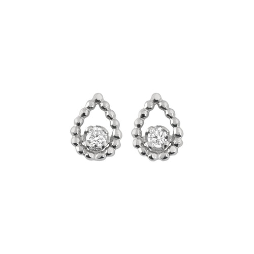 Gigi Clozeau - Lucky Lotus diamond earrings, White Gold