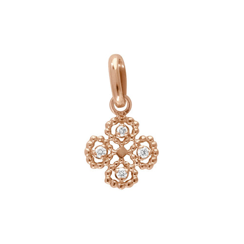 Gigi Clozeau - lucky Clover diamond pendant, Rose Gold