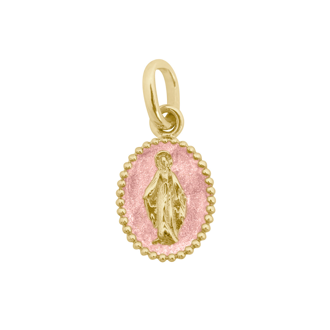 Gigi Clozeau - Madone Blush Resin pendant, Yellow Gold