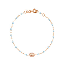 Gigi Clozeau - Madone Charm Classic Gigi Baby Blue bracelet, Rose Gold, 6.7"