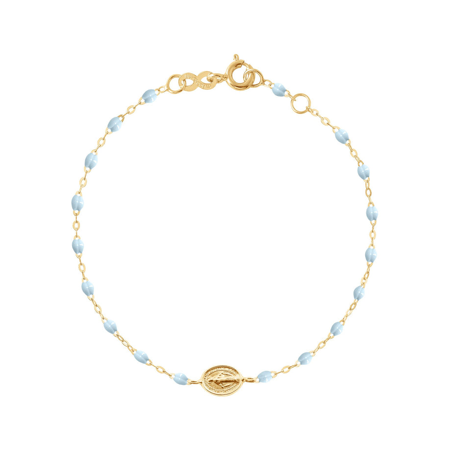 Gigi Clozeau - Madone Charm Classic Gigi Baby Blue bracelet, Yellow Gold, 6.7