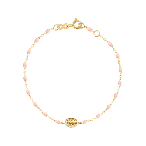 Gigi Clozeau - Madone Charm Classic Gigi Baby Pink bracelet, Yellow Gold, 6.7