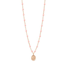 Gigi Clozeau - Madone Charm Classic Gigi Baby Pink necklace, Rose Gold, 16.5"