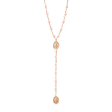 Gigi Clozeau - Madone Charm Classic Gigi Baby Pink rosary, Rose Gold, 16.5"