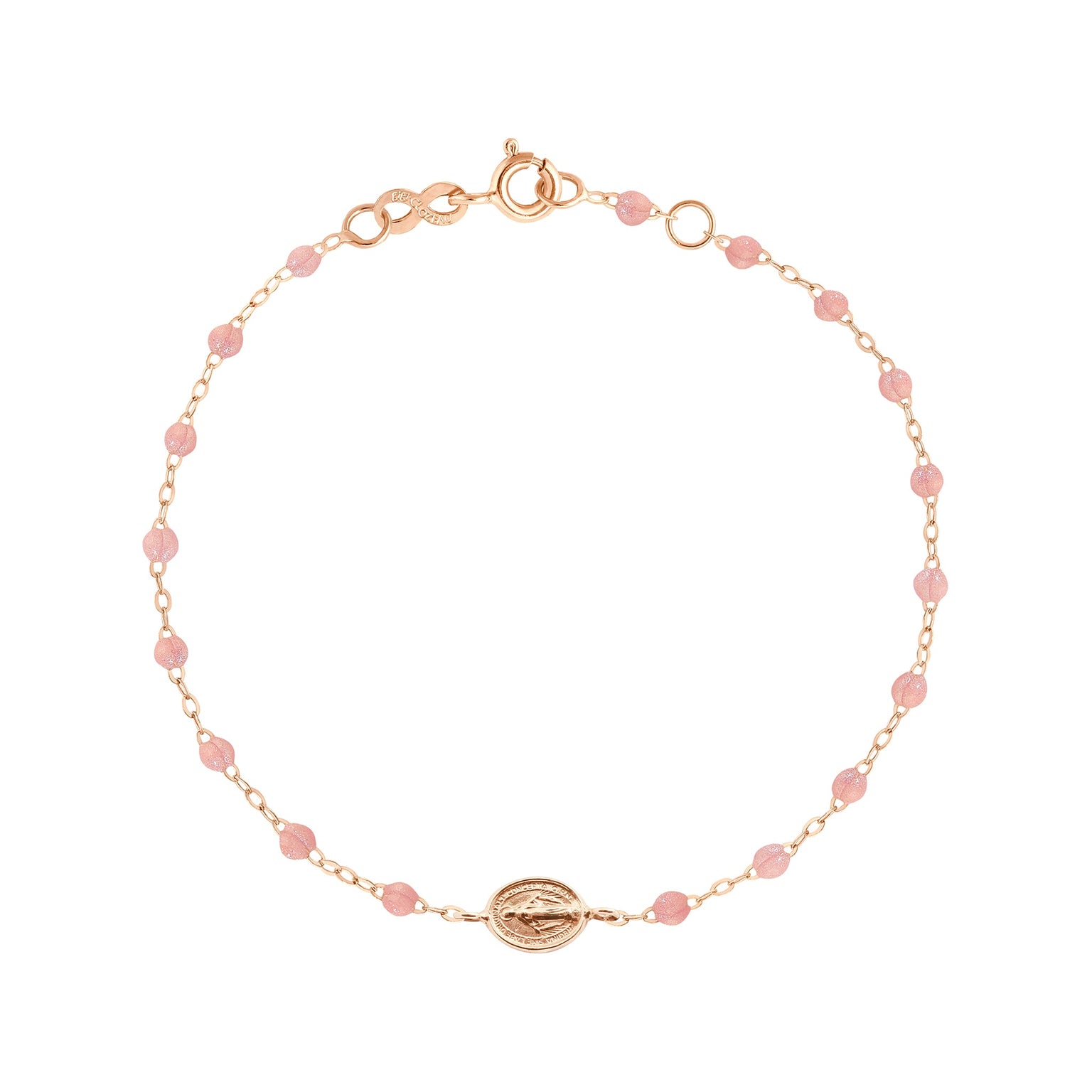 Gigi Clozeau - Madone Charm Classic Gigi Blush bracelet, Rose Gold, 6.7"