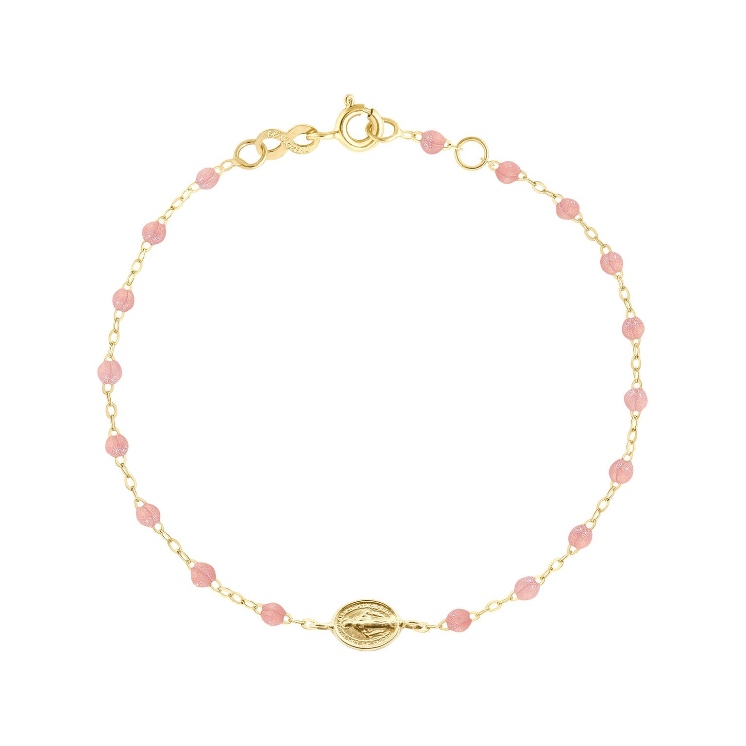 Gigi Clozeau - Madone Charm Classic Gigi Blush bracelet, Yellow Gold, 6.7"