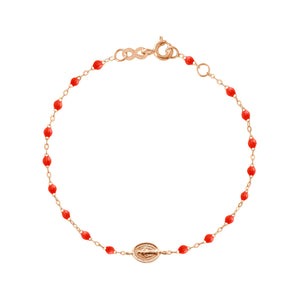 Gigi Clozeau - Madone Charm Classic Gigi Coral bracelet, Rose Gold, 6.7"