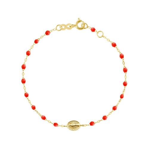Gigi Clozeau - Madone Charm Classic Gigi Coral bracelet, Yellow Gold, 6.7