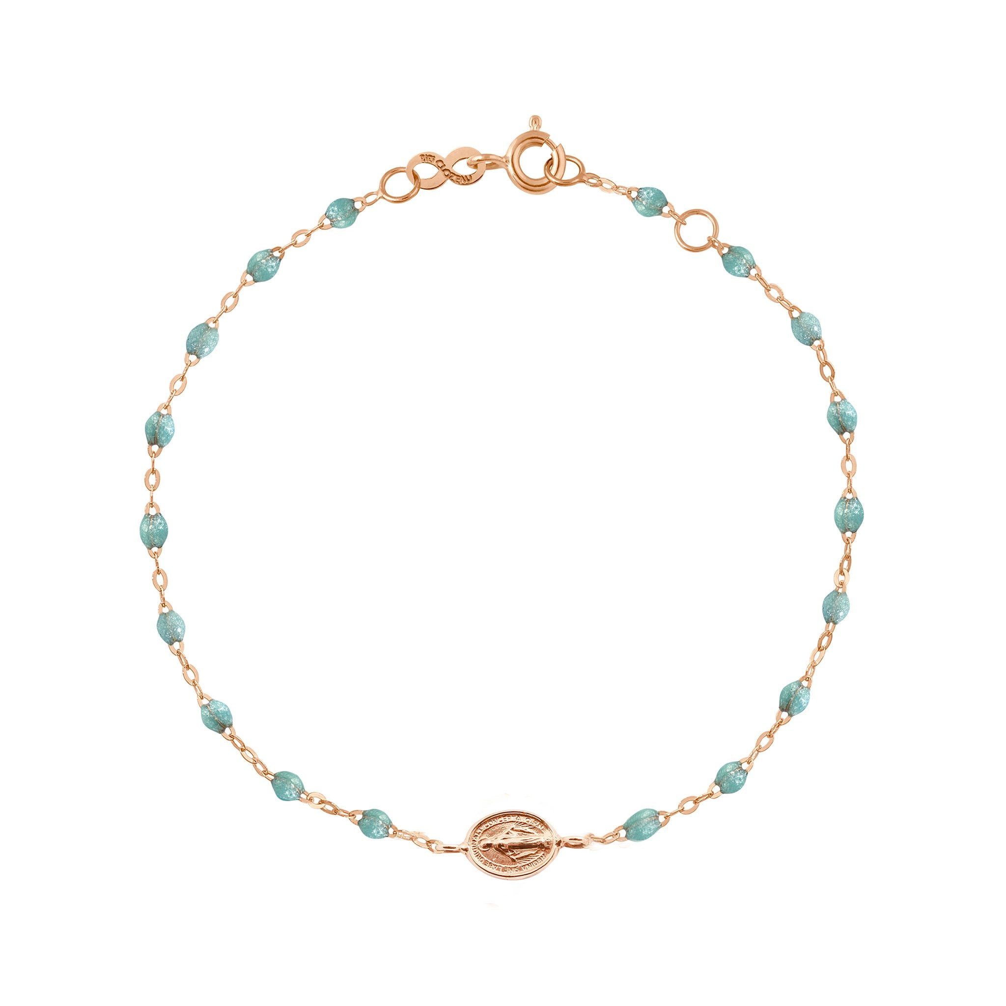 Gigi Clozeau - Madone Charm Classic Gigi Iceberg bracelet, Rose Gold, 6.7"