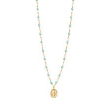 Gigi Clozeau - Madone Charm Classic Gigi Jade necklace, Yellow Gold, 16.5"