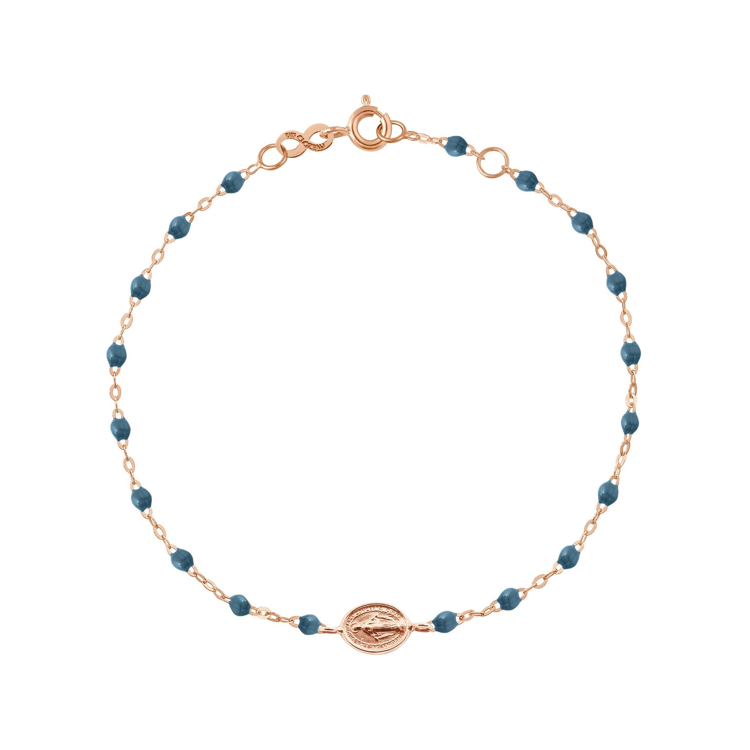 Gigi Clozeau - Madone Charm Classic Gigi Jeans bracelet, Rose Gold, 6.7"