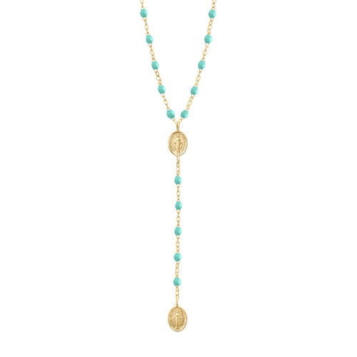 Gigi Clozeau - Madone Charm Classic Gigi Lagoon rosary, Yellow Gold, 16.5