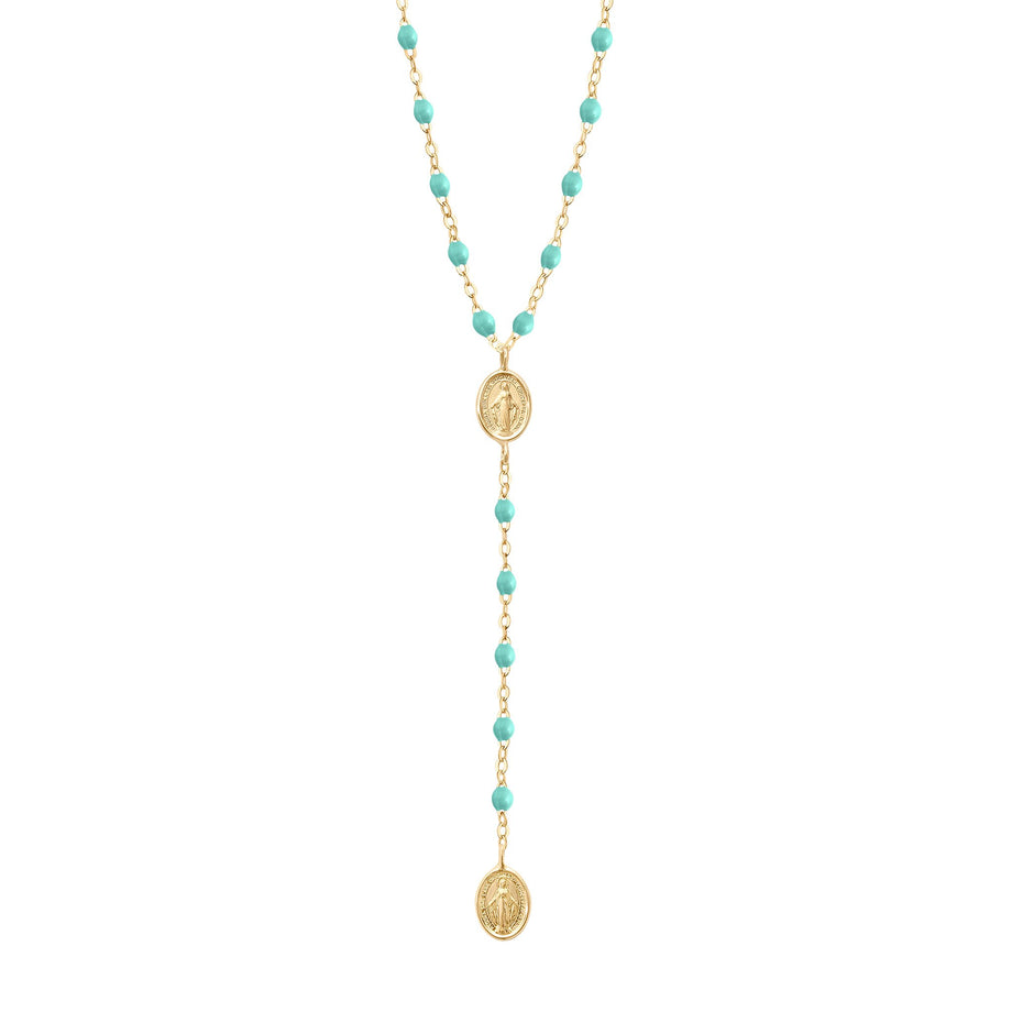 Gigi Clozeau - Madone Charm Classic Gigi Lagoon rosary, Yellow Gold, 16.5
