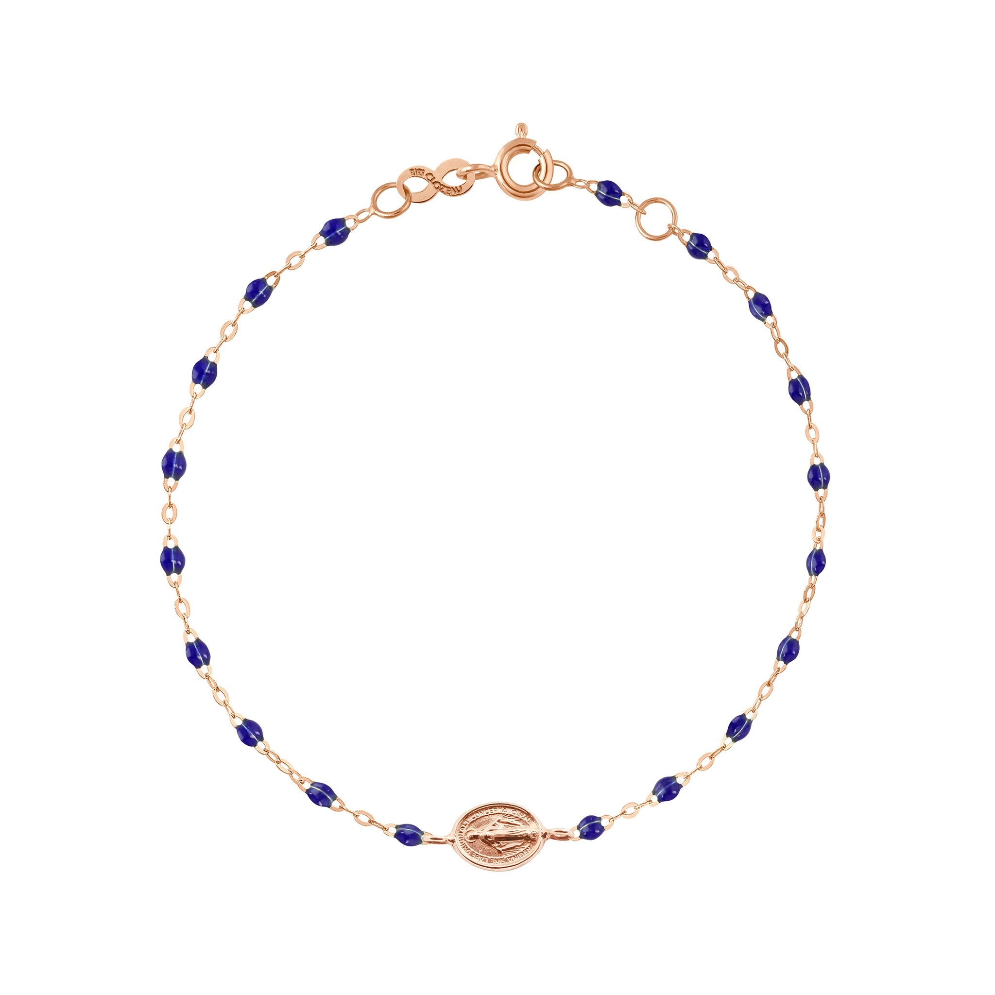 Gigi Clozeau - Madone Charm Classic Gigi Lapis bracelet, Rose Gold, 6.7"