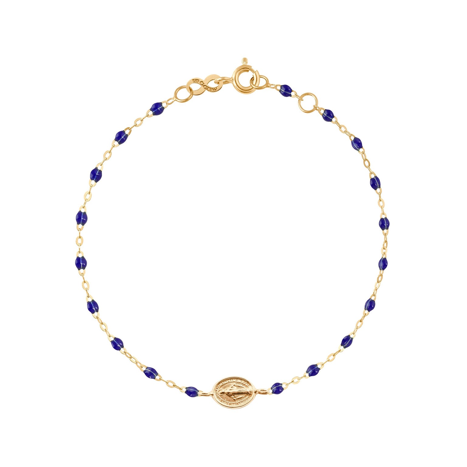Gigi Clozeau - Madone Charm Classic Gigi Lapis bracelet, Yellow Gold, 6.7"