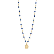 Gigi Clozeau - Madone Charm Classic Gigi Lapis necklace, Yellow Gold, 16.5"