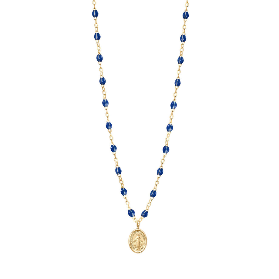 Gigi Clozeau - Madone Charm Classic Gigi Lapis necklace, Yellow Gold, 16.5