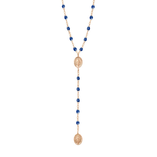 Gigi Clozeau - Madone Charm Classic Gigi Lapis rosary, Rose Gold, 16.5