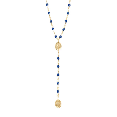 Gigi Clozeau - Madone Charm Classic Gigi Lapis rosary, Yellow Gold, 16.5