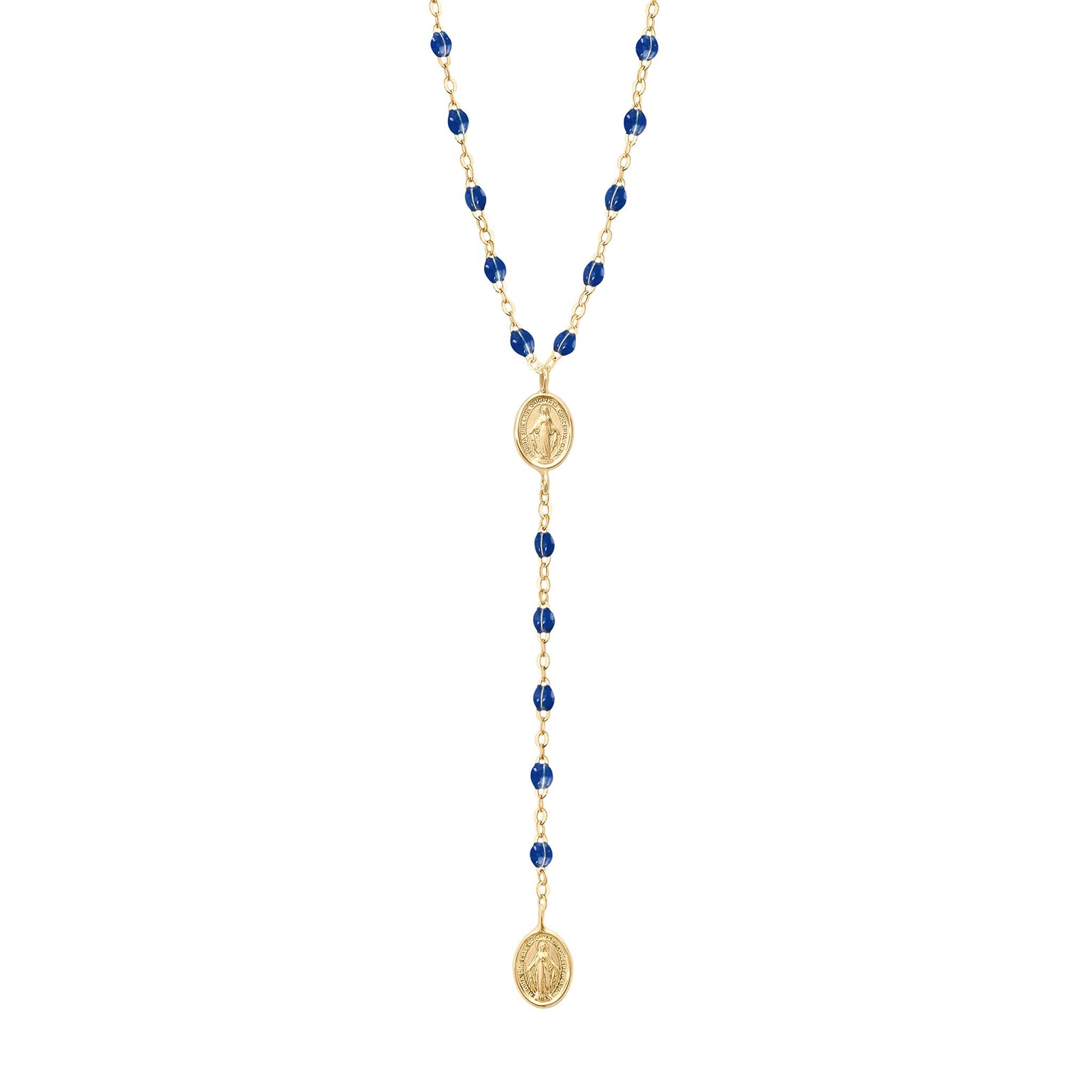Gigi Clozeau - Madone Charm Classic Gigi Lapis rosary, Yellow Gold, 16.5"