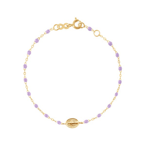 Gigi Clozeau - Madone Charm Classic Gigi Lilac bracelet, Yellow Gold, 6.7"